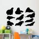 Walrus Silhouette Vector Graphics Wall Decal Sticker Set