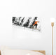 Person Snowboarding On A Railing Wall Mural