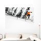 Person Snowboarding On A Railing Wall Mural