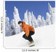 Snowboarder Going Down Snowy Hill Wall Mural