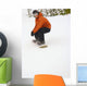 Snowboarder Going Down Snowy Hill Wall Mural