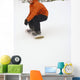 Snowboarder Going Down Snowy Hill Wall Mural