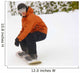 Snowboarder Going Down Snowy Hill Wall Mural