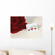 I Love You Card Beside Roses Wall Mural