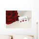 I Love You Card Beside Roses Wall Mural