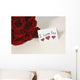 I Love You Card Beside Roses Wall Mural