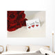 I Love You Card Beside Roses Wall Mural
