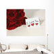 I Love You Card Beside Roses Wall Mural