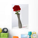 I Love You Card With Roses In A Vase Wall Mural