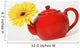 Yellow Flower In A Red Teapot Wall Mural