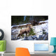 Bighorn Sheep Climbing Snowy Rocky Hill Wall Mural