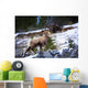 Bighorn Sheep Climbing Snowy Rocky Hill Wall Mural