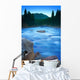 Maligne River Through The Rocky Mountains Wall Mural