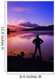 Silhouette Of A Man At A Mountain Lake Wall Mural