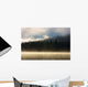 Foggy Mountain Lake At Sunrise Wall Mural