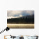 Foggy Mountain Lake At Sunrise Wall Mural