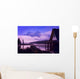 Cabin Boathouse And Foggy Sunrise Over Mountain Lake Wall Mural