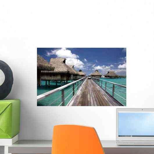 Overwater Bungalows Tropic Lagoon Wall Decal