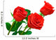 Three Bright Red Roses on White Background Wall Decal