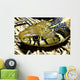 Checkered Garter Snake's Head Wall Mural