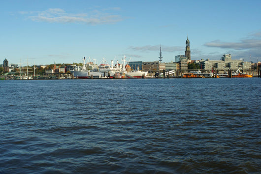 Hamburg harbor skyline Wall Mural