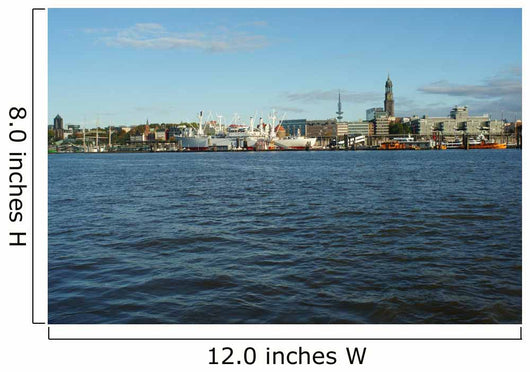 Hamburg harbor skyline Wall Mural