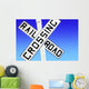Railroad Crossing Sign Wall Mural