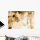 Lion In Front Of An Old Map Of Africa Wall Mural