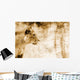 Lion In Front Of An Old Map Of Africa Wall Mural