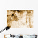Lion In Front Of An Old Map Of Africa Wall Mural