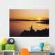 Fishing At Sunset, Roaring Water Bay, Co Cork, Ireland Wall Mural