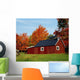 Sugar House With Fall Trees Wall Mural