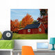 Sugar House With Fall Trees Wall Mural
