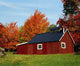 Sugar House With Fall Trees Wall Mural
