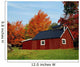 Sugar House With Fall Trees Wall Mural
