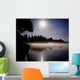 Moonlight On Misty Lake Wall Mural