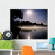 Moonlight On Misty Lake Wall Mural