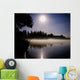Moonlight On Misty Lake Wall Mural