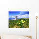 Primrose Flower In Foreground, Doonagore Castle Wall Mural