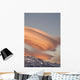 Clouds At Sunset Above Mountain Peaks Wall Mural