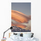 Clouds At Sunset Above Mountain Peaks Wall Mural