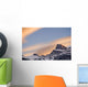 Clouds At Sunset Above Mountain Peaks Wall Mural