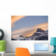 Clouds At Sunset Above Mountain Peaks Wall Mural