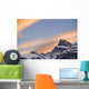 Clouds At Sunset Above Mountain Peaks Wall Mural