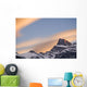Clouds At Sunset Above Mountain Peaks Wall Mural
