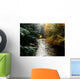 Forest With Creek Running Through It Wall Mural