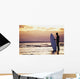 Surfer Silhouette Wall Mural