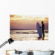 Surfer Silhouette Wall Mural