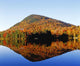 Autumn Colours Reflected In Water, Eastern Townships, Quebec, Canada Wall Mural