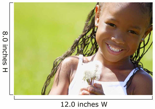 Little Girl Holding Weeds Wall Mural